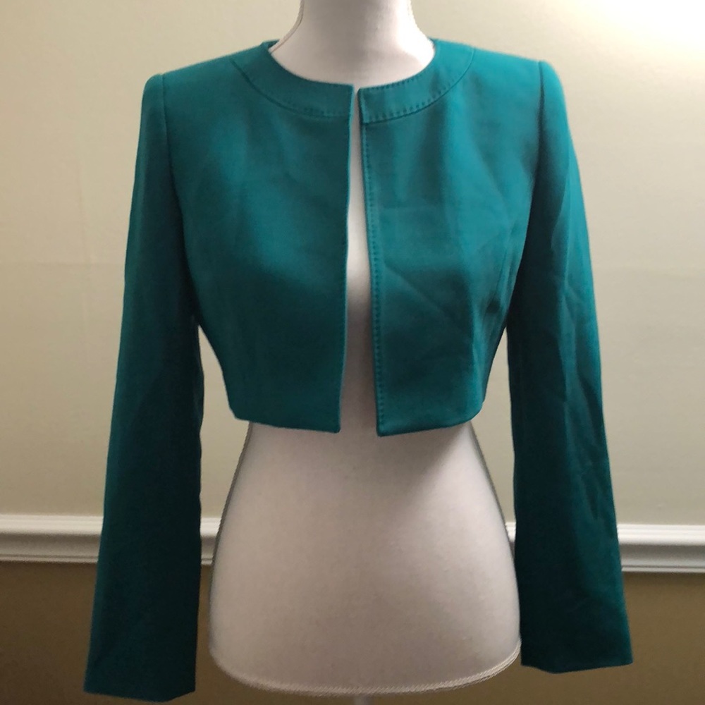 [Anne Klein] Padded shoulder blazer